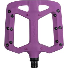 Funn Taipan Glass Fiber Reinforced Thermoplastic Bike Pedals with 9/16-inch CrMo Axles and Shin-Friendly Pins for MTB/BMX/Urban/Gravel Riding