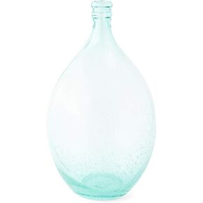 IMAX 63023 Amadour Bubble Glass Bottle, Medium,Blue