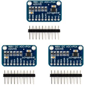 3pcs ADS1115 16Bits 4 Channel I2C IIC Analog-to-Digital ADC PGA Converter Development Board for Arduino Raspberry Pi