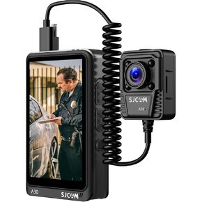 SJCAM A50 4K30fps Body Camera GPS Wearable Police Camera with 8H Video Audio Recording IR Night Vision IP65 Waterproof 2.0 IPS Touch Screen for Law Enforcement Delivery Support Remote Control