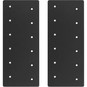 2 Pcs Post to Beam Joint Plates for 6x6 Lumber, 5" W x 15-3/8" L, Black Flat Brackets Timber Connectors, Thickness 3mm