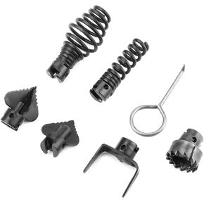 Drain Cleaner Combination Cutter Head Set, 7pcs Clearning Tools Cutter Head Drum Machines Tool Set Drain Augers for Pipeline Dredging Machine 16mm
