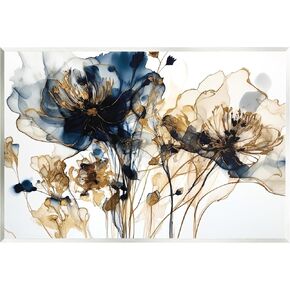 Stupell Industries Abstract Flowers on White Wall Plaque Art by LSR Design Studio