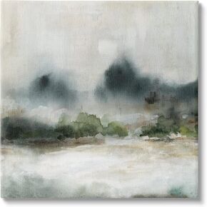 Stupell Industries Enigmatic Foggy Mountain Abstract Landscape Scene Canvas Wall Art, Design by Carol Robinson