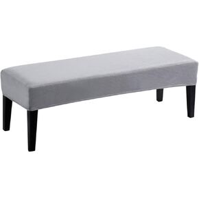 Bench Covers | Washable Bench Slipcovers Rectangle for Dining Room with Bottom Elastic | Stretch Furniture Protector Cover for Living Room, Kitchen, Bedroom, Piano(Dark Grey)