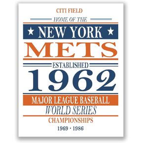 TMO2 Mets Poster, New York Mets Poster, NY Mets Poster, NY Mets Posters for Walls, Mets Posters, NY Mets Wall Decor, MLB Poster, New York Mets Memorabilia, NY Mets Wall Art - Unframed (11x14")