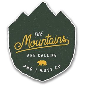NI3802-Pack The Mountains Are Calling Sticker/Decal | Premium Quality Vinyl Sticker | 4-Inches by 3.5-Inches
