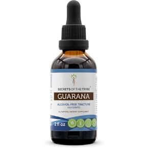 Secrets of the Tribe Guarana Tincture Alcohol-Free Extract, Guarana (Paullinia cupana) Dried Seed (2 FL OZ)