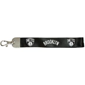 Pro Specialties Group NBA Brooklyn Nets Wristlet Lanyard, Black, One Size
