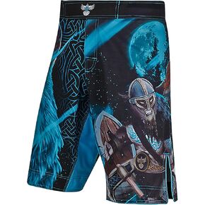 Raven Fightwear Men's Ulfhedinn 2.0 Viking Wolf MMA Shorts BJJ Black