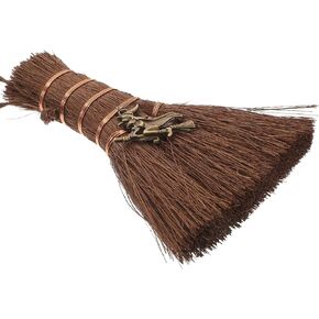 Miniature Witch Broom Halloween Decorations Witch Altar Broom Miniature Wicca Brush Halloween Broom Mini Car Pendant for Halloween Healing Home Wiccan Ritual Decor Car Accessories