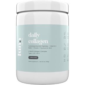 Multi Collagen Protein – Keratin, Vitamin C, Biotin, Hyaluronic Acid – Anti-Aging, Hair Growth, Skin Hydration, Joint & Immune Support – Non-GMO, Grass-Fed, Hormone-Free, 120g Powder