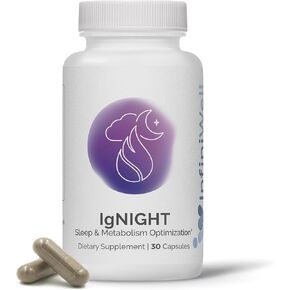 IgNIGHT Sleep & Metabolism Optimization, 30 Capsules (30 Day Supply), Sleep Aid and Metabolism Support Dietary Supplement, with Sleeproot Valerian, Ashwagandha, DHH-B, CalorieBurn GP