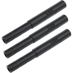 yukata Golf Shaft Extension Putter Shaft Extension 0.52“ - 0.59" Golf Club Extensions Golf Club Shafts for Iron/Wood Golf Repair Black 3PCS