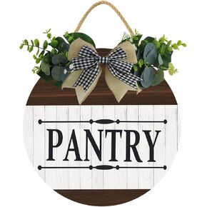 KPSheng Pantry Door Wall Decor Home Decor,Pantry Wall Kitchen Decor, Pantry Sign Kitchen Pantry,Pantry Decorative Wood Sign, Pantry Hanging Sign Home Decor 12in