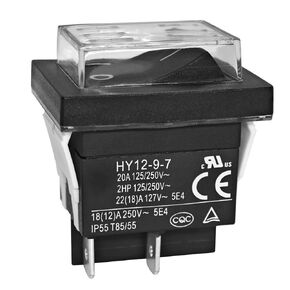 HY12-9-7 On/Off Push Button Switch - 4 Pins 20A 125/250V Power Switch Compatible with KEDU HY12-9-7 HY12-9-4 Saba CB-52 Fridge