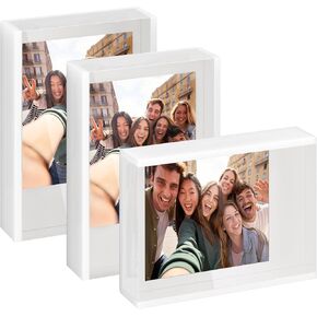 Instax Mini Polaroid Photo Frames for Fujifilm Instax mini Film and Polaroid Film, 2x3 Wallet Size Picture Frame Iridescent Acrylic Mini Instant Frame for Photos, Desktop Photo Display Holder