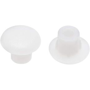 uxcell Shelf Peg Hole Plugs 5mm Dia Clear White Plastic Tube Cover for Nail Cabinet Button Bracket Cupboard Bookshelf Bookcase Adjustable Shelf Closet 50Pcs