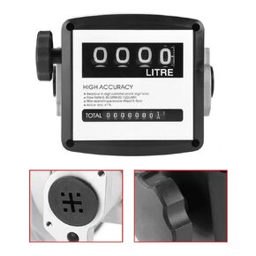 Mechanical Meter, Fuel Meter Fuel Flowmeter, 1 Inch 4 Digital Diesel Fuel Flow Meter Pump Flow Meter 1 Percentage for Gas Oil Fuel Oil Kerosene Measuring Diesel