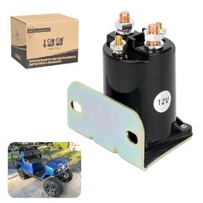 10L0L 12V Solenoid Relay Assembly for Yamaha G2, G8, G9, G11, G14, G16 G20 1985-2002 4-Cycle Gas Golf Cart, Heavy Duty Golf Cart Solenoid 4 Terminal Starter Solenoids OEM# JF2-H1950-00, JR3-H1950-00