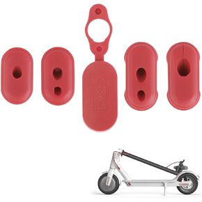 TOMALL Silicone Charge Port Cover Rubber Plug Silicone Plug Red Charging Dust Silicone Plug 5 Pcs Compatible for XIAOMI M365 Electric Scooter