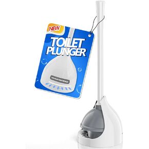 LOVLOY Toilet Plunger with Holder, Plunger with Unique Holder, Plungers for Bathroom with Holder, Toilet Plunger Heavy Duty (2, Black)