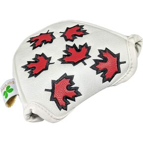 Foretra – Canada Maple Leaf - Golf Putter Headcover Quality PU Leather Magnetic Closure for Mallet Style Putters Scotty Cameron Odyssey Taylormade Ping