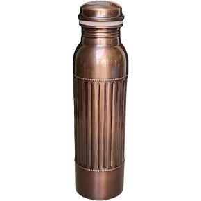 AWF Copper Bottle for Drinking Water 34oz Capacity, Leak Proof Jar, Unique Water Containers for Men and Women, Gift for Mom, Christmas Presents, Best Easter, ANTIQUE BROWN, AWF-ACW-001