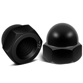 M4 Acorn Cap Nuts, 304 Stainless Steel 18-8, Black Finish, 50 PCS