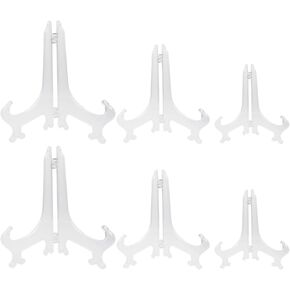 6PCS Acrylic Display Stand Plastic Plate Stands Holders Clear Acrylic Easels for Displaying Various Decorations