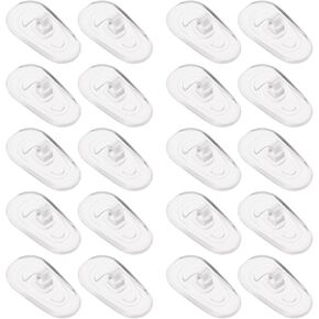 10 Pairs Eyeglasses Nose Pads Silicone Oval D-Shaped 7x14mm Nose Pads Compatible with Tom Ford Eyeglasses/Sunglasses Screw-in/Snap-in