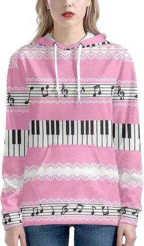 Aoopistc Graphic Hoodies Sweatshirts for Women Girl, Loose Fit Pullover Hoodie Long Sleeve Hooded Sweater Size XS-6XL in Saudi Arabia