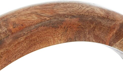 Deco 79 Mango Wood Geometric Decorative Sculpture Circle Home Decor Statue with Marble Stand, Accent Figurine 9" x 4" x 14", Brown in Saudi Arabia