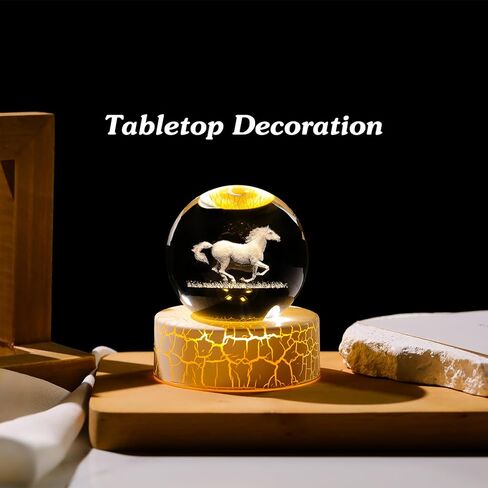 2.36in. Miniatured Butterfly with A Flower Birthday Christmas for Women Girlfriend, 3D Glass Engraved Cute Butterfly K9 Crystal Ball with Light Base for Home Office Decoration in Kuwait