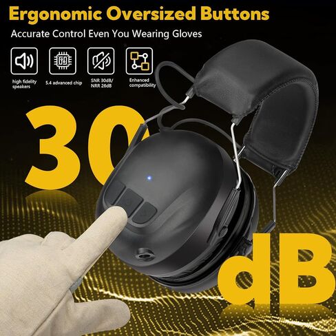 Bluetooth 5.4 Hearing Protection with 120H Working Time, 1200mAh Rechargeable Battery Ear Protection Headphones in Saudi Arabia