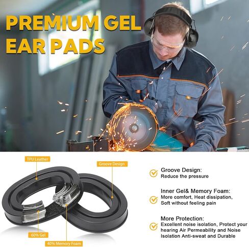 Bluetooth 5.4 Hearing Protection with 120H Working Time, 1200mAh Rechargeable Battery Ear Protection Headphones in Saudi Arabia
