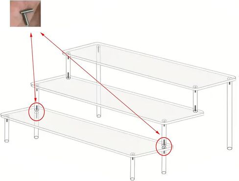 حامل عرض أكريليك، حامل منظم العطور من 3 طبقات، حامل حامل كب كيك شفاف، حامل رف كبير للشخصيات، أرفف الحلوى للحفلات، حامل حامل للديكور والمنظم in Kuwait