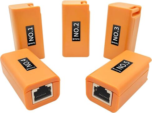 Rsrteng Network Cable Tester,2PCS Remote Kits NO.22 for RJ45,Cat5,Cat6, 5E,6E,Support Measure Length,Host/Test Box Fault Location,Short Circuit Test,Working with CCTV Camera Tester in Saudi Arabia