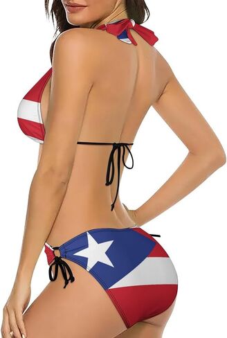 Women's Bikini Set Two Piece Swimsuit Halter String Triangle Bikini Cheeky Beach Bathing Suits in Saudi Arabia