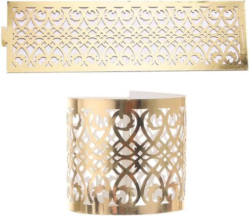 Pokinge 100Pcs Napkin Ring Serviette Rings Beautiful Napkin Buckle Gold Napkin Holder Table Decoration Party Supplies for Wedding Dinner Party in Saudi Arabia