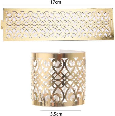 Pokinge 100Pcs Napkin Ring Serviette Rings Beautiful Napkin Buckle Gold Napkin Holder Table Decoration Party Supplies for Wedding Dinner Party in Saudi Arabia