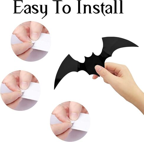 Halloween Decorations Bats 88 Pcs,Halloween Decor Stickers for Wall Decor，Halloween Decorations Indoor PVC 3D Scary Bats,Bats Halloween Decorations Outside for Bedroom Halloween Party Decorations in Saudi Arabia