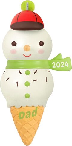 Hallmark Keepsake Christmas Ornament 2024, Daughter Snowman Ice Cream Cone 2024, Family Gifts in Saudi Arabia
