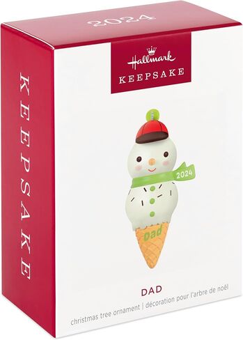 Hallmark Keepsake Christmas Ornament 2024, Daughter Snowman Ice Cream Cone 2024, Family Gifts in Saudi Arabia