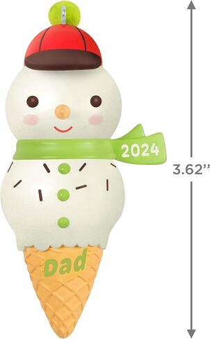 Hallmark Keepsake Christmas Ornament 2024, Daughter Snowman Ice Cream Cone 2024, Family Gifts in Saudi Arabia