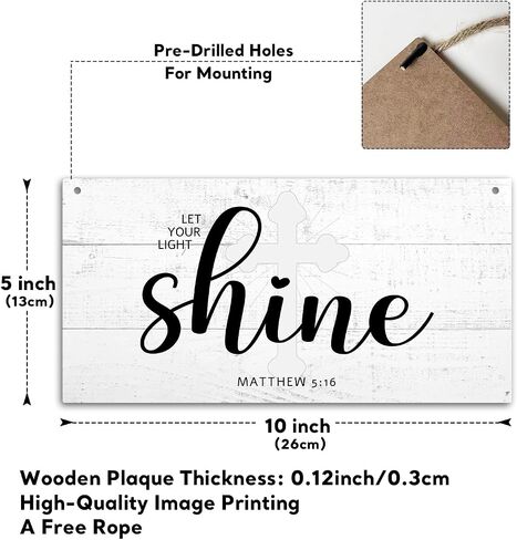 The Lord Himself Goes Before You - Hanging Wood Plaque with Rope, Inspirational Printed Wood Plaque Sign Hanging for Study Door Office, Wall Art Home Farmhouse Decoration Gift for Christian -C14 in Saudi Arabia