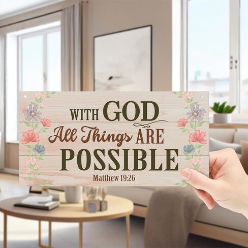 The Lord Himself Goes Before You - Hanging Wood Plaque with Rope, Inspirational Printed Wood Plaque Sign Hanging for Study Door Office, Wall Art Home Farmhouse Decoration Gift for Christian -C14 in Saudi Arabia