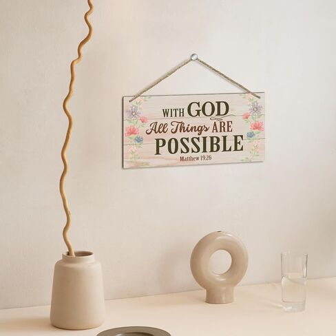 The Lord Himself Goes Before You - Hanging Wood Plaque with Rope, Inspirational Printed Wood Plaque Sign Hanging for Study Door Office, Wall Art Home Farmhouse Decoration Gift for Christian -C14 in Saudi Arabia