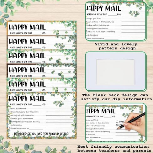 60 Pcs Boho Rainbow Happy Mail Teacher Notes to Parents Classroom Good Behavior Incentive Motivational Cards Positive Postcards to Send Home for Home Classroom Preschool Kindergarten Elementary School in Saudi Arabia
