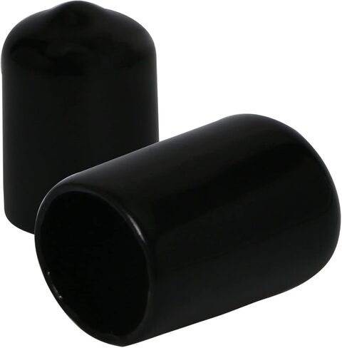 20PCS ID16mm(5/8") Black PVC Rubber End Caps, Vinyl Flexible End Caps, Round Pipe End Caps, Bolt Thread Protector Safety Caps in Saudi Arabia